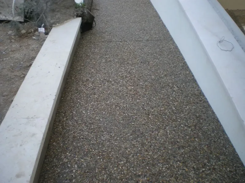 Paseo de hormigón desactivado (árido visto) (foto 3)